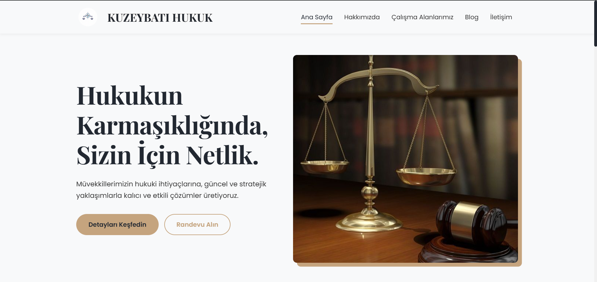 KUZEYBATI HUKUK Web Sitesi Projesi